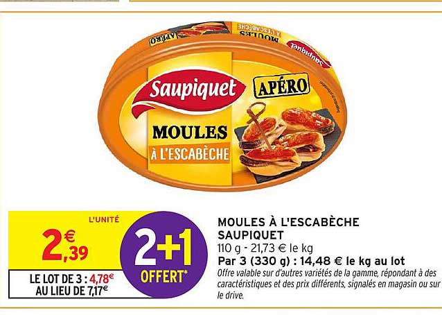 MOULES À L'ESCABÈCHE SAUPIQUET