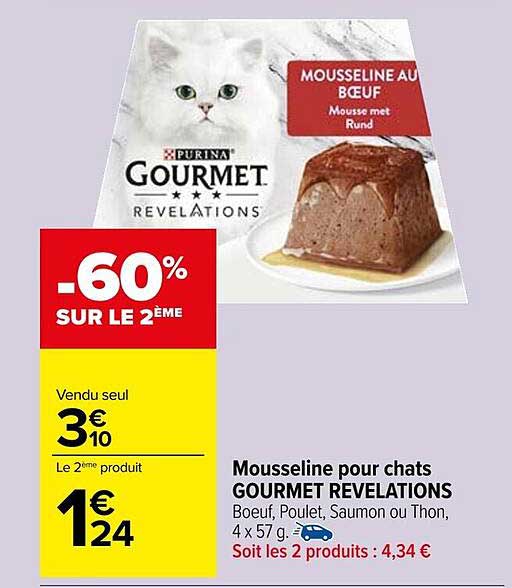 Mousseline pour chats GOURMET REVELATIONS