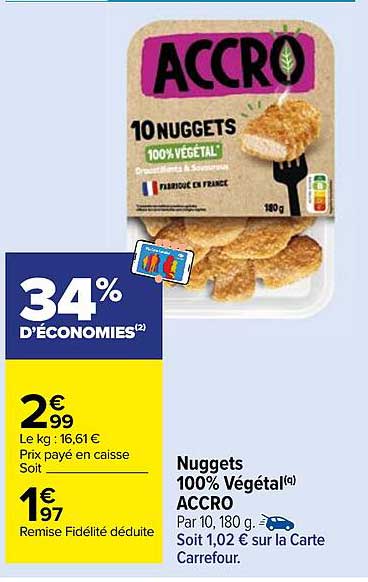 Nuggets 100% Végétal ACCRO