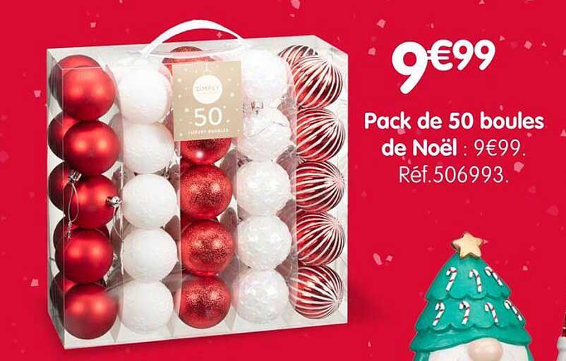 Pack de 50 boules de Noël