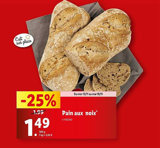 Pain aux noix*