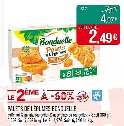 PALETS DE LÉGUMES BONDUELLE