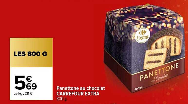 Panettone au chocolat CARREFOUR EXTRA