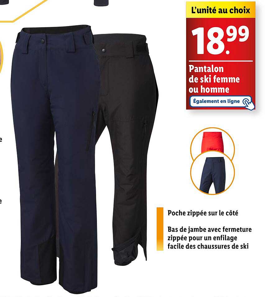 Pantalon de ski femme ou homme