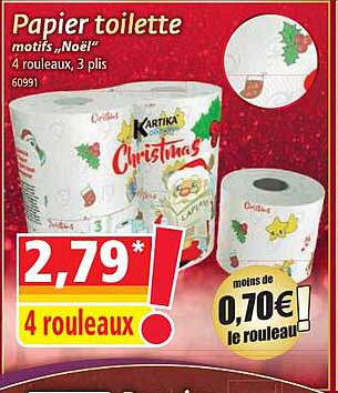 Papier toilette motifs "Noël"