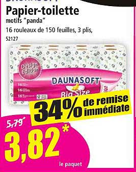 Papier-toilette motifs "panda"