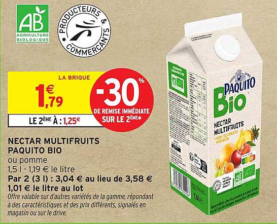 PAQUITO Bio Nectar multifruits