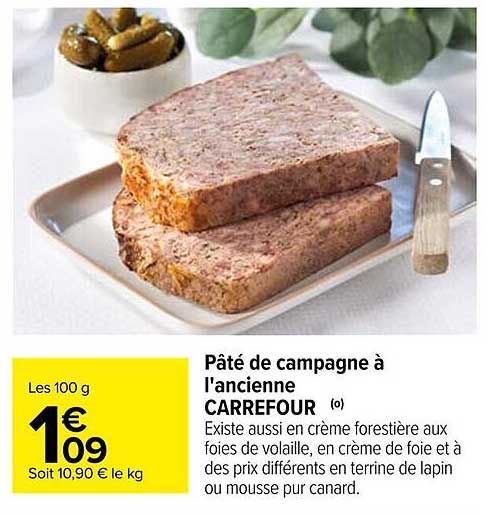 Pâté de campagne à l'ancienne CARREFOUR