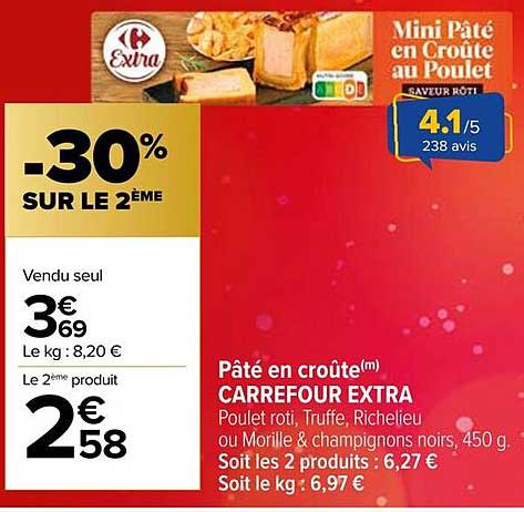 Pâté en croûte(m) CARREFOUR EXTRA