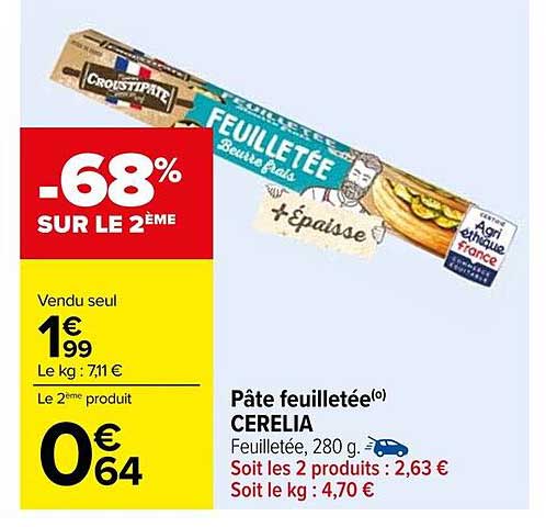 Pâte feuilletée CEREALIA