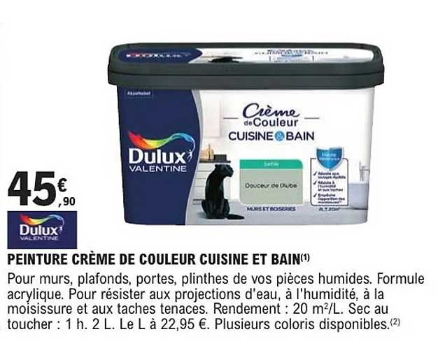 PEINTURE CRÈME DE COULEUR CUISINE ET BAIN