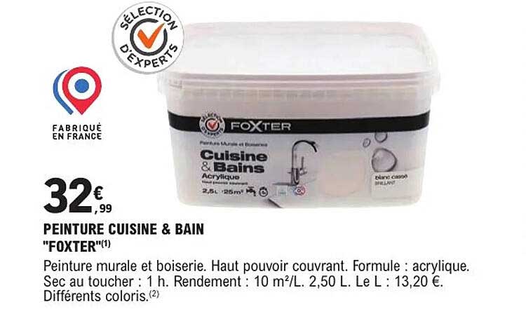 PEINTURE CUISINE & BAIN "FOXTER"