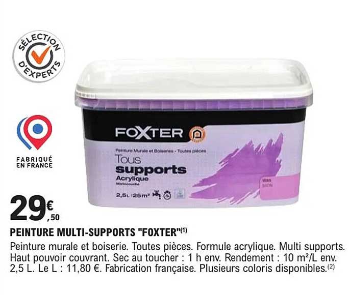 PEINTURE MULTI-SUPPORTS "FOXTER"