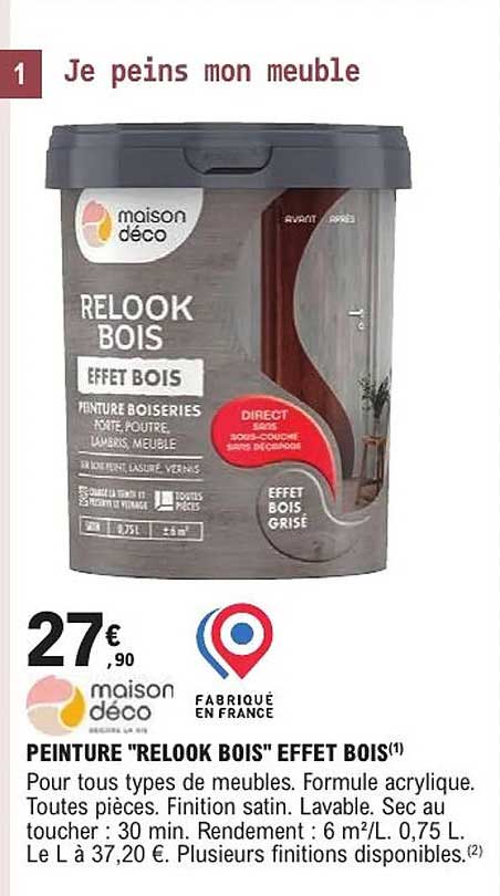 PEINTURE "RELOOK BOIS" EFFET BOIS