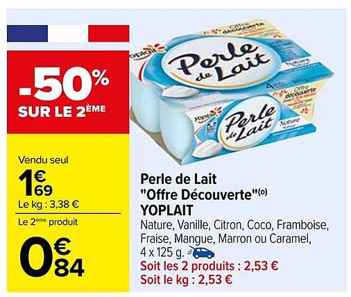 Perle de Lait "Offre Découverte" YOPLAIT