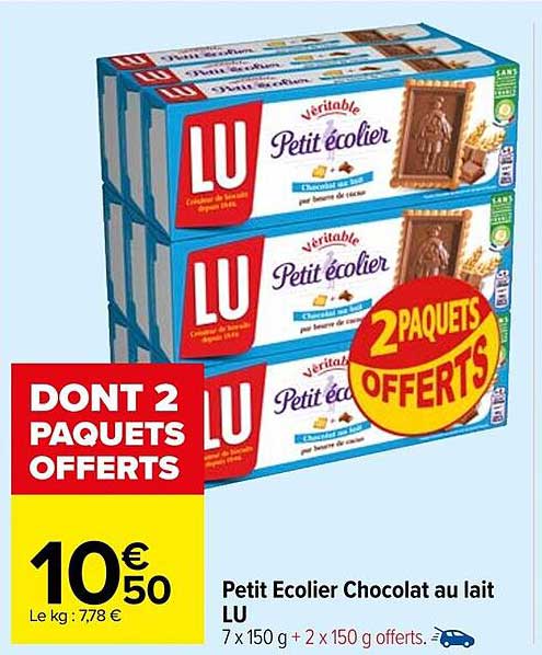 Petit Ecolier Chocolat au lait LU