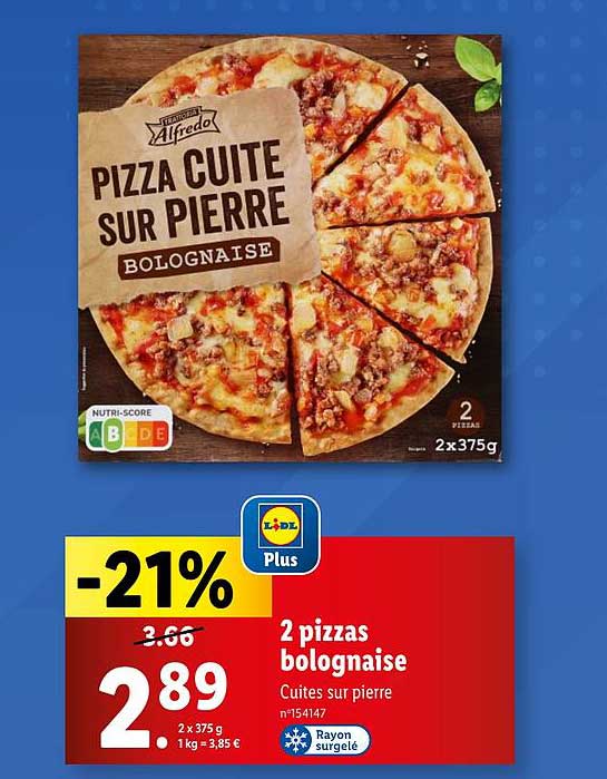 Pizza cuite sur pierre Bolognèse