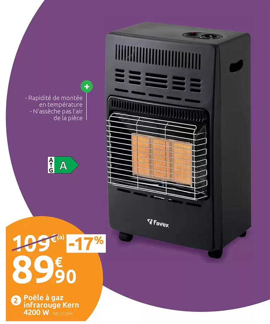 Poêle à gaz infrarouge Kern 4200 W