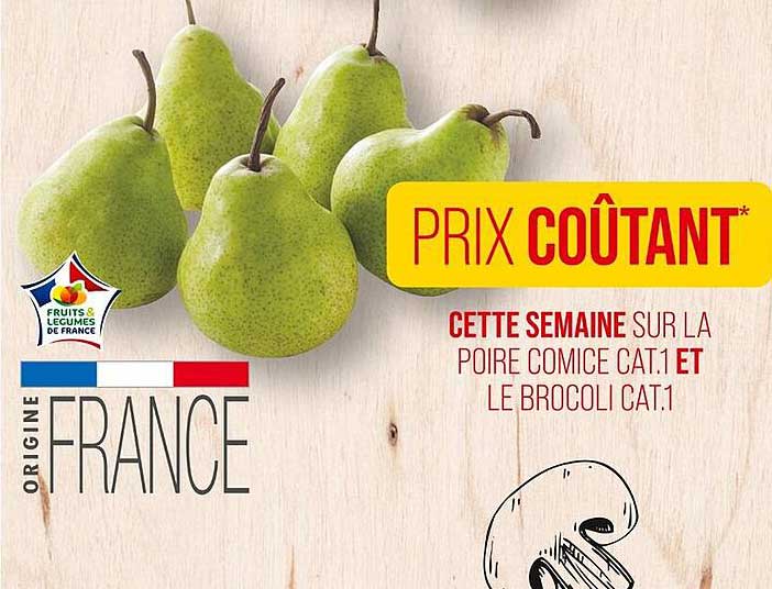 Poire Comice Cat. 1 et le Brocoli Cat. 1