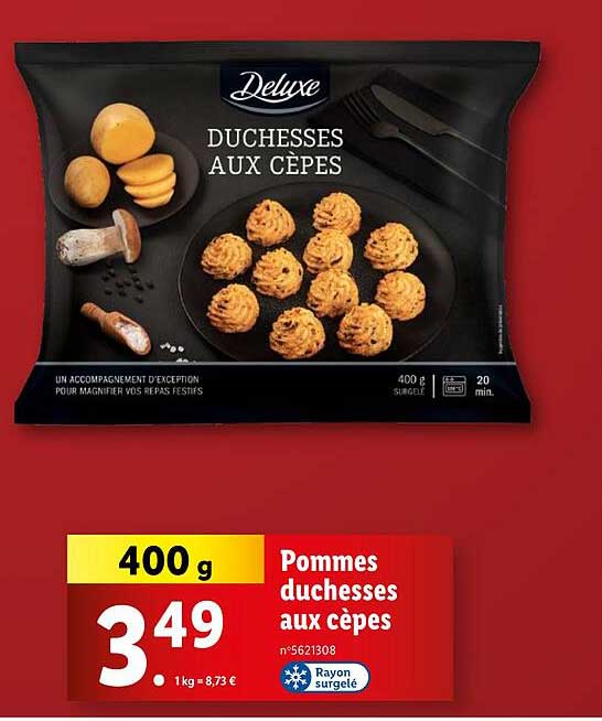 Pommes duchesses aux cèpes