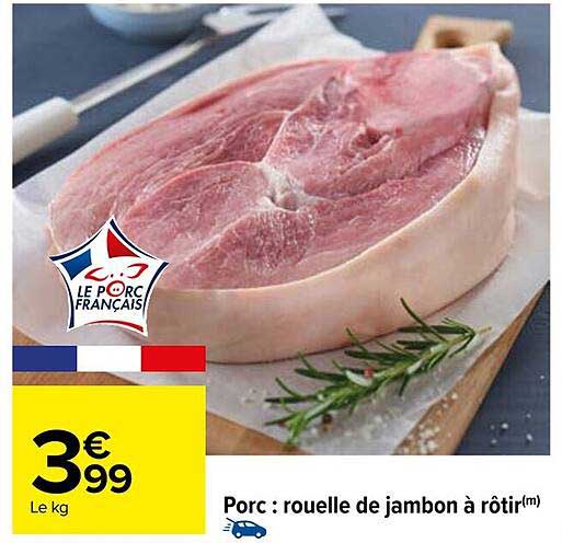 Porc : rouelle de jambon à rôtir