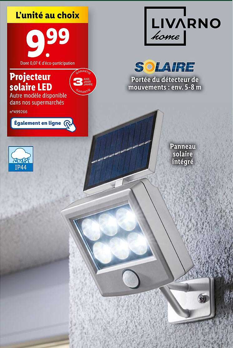 Projecteur solaire LED