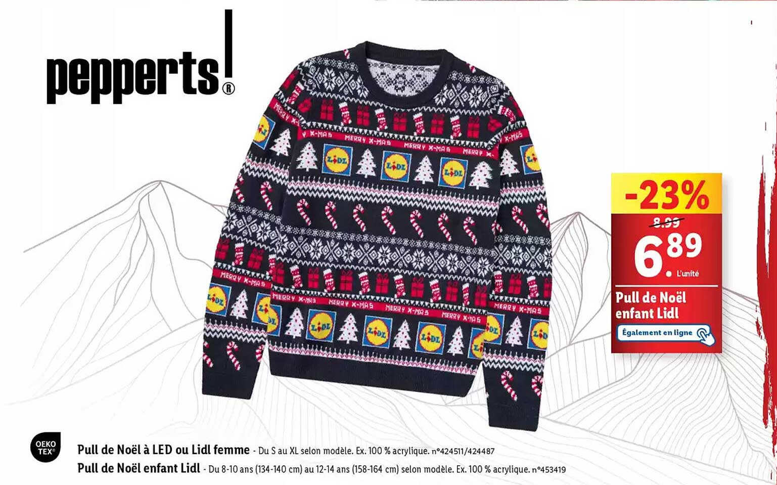 Pull de Noël enfant Lidl