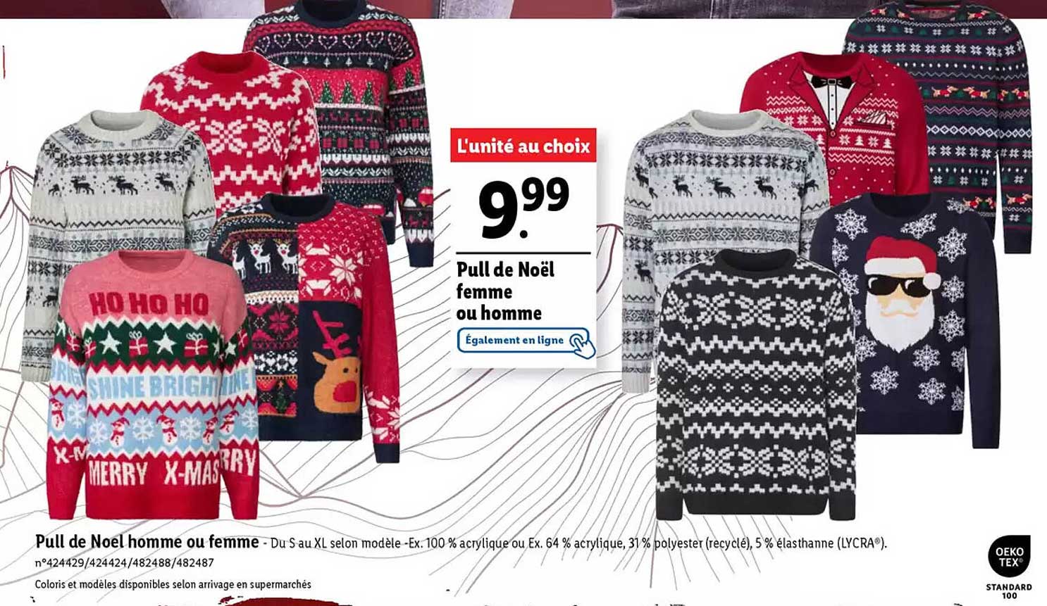 Pull de Noël femme ou homme