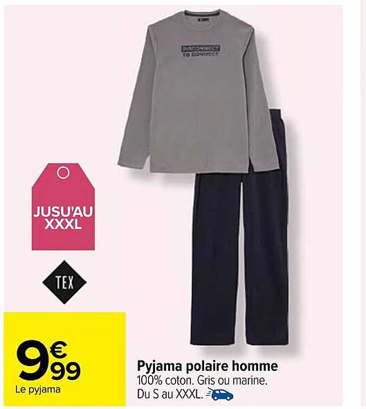 Pyjama polaire homme