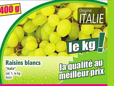 Raisins blancs "Italia"