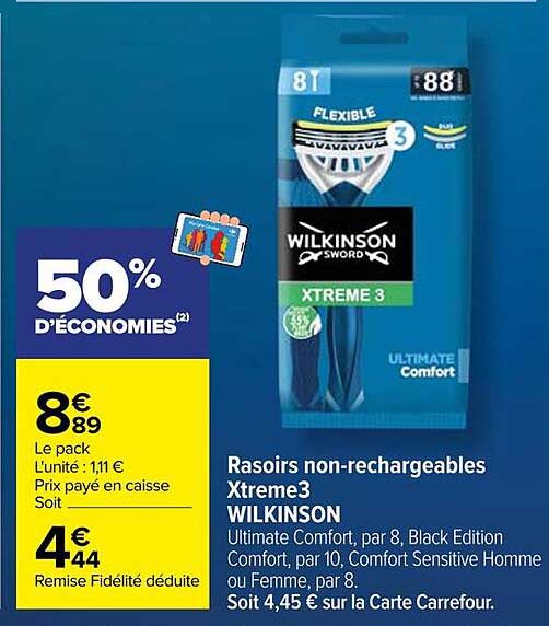 Rasoirs non-rechargeables Xtreme3 WILKINSON