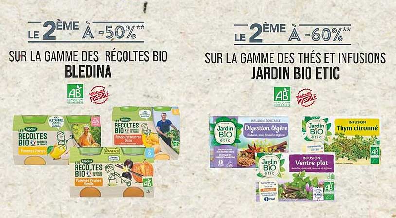 Récoltes Bio Bledina  
Gamme des thés et infusions Jardin Bio Etic