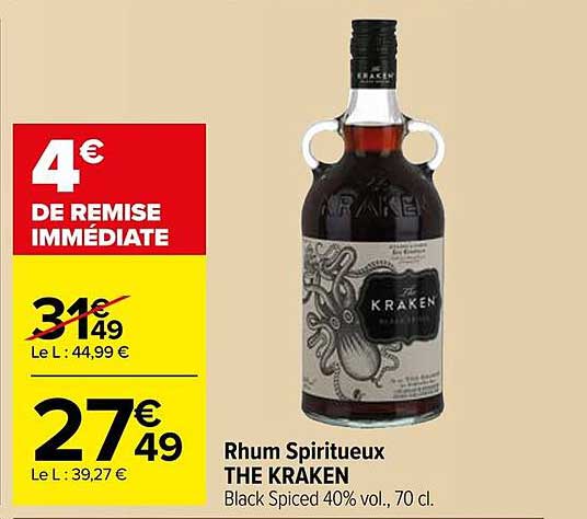 Rhum Spiritueux THE KRAKEN