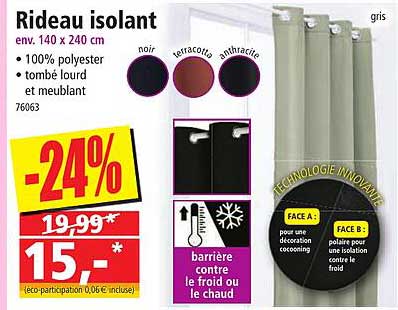 Rideau isolant