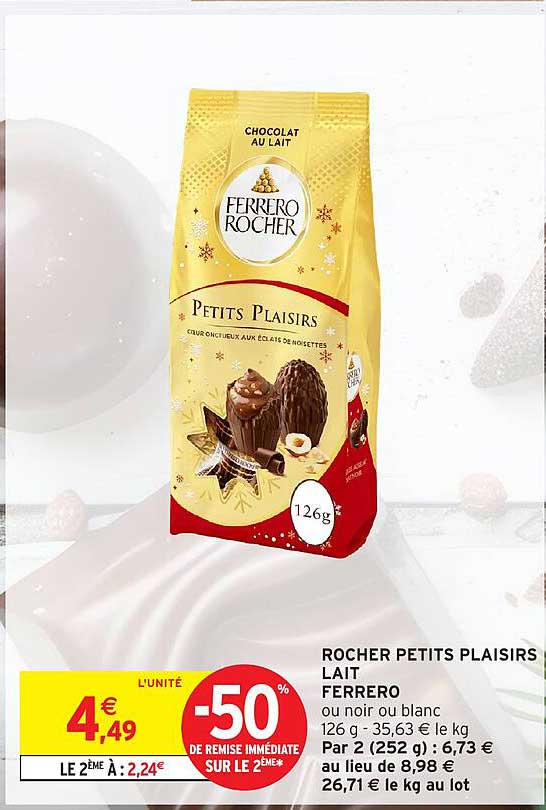 ROCHER PETITS PLAISIRS LAIT FERRERO