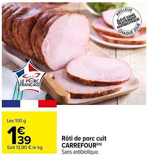 Rôti de porc cuit CARREFOUR(m)