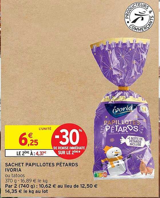 SACHET PAPILLOTES PÉTARDS IVORIA