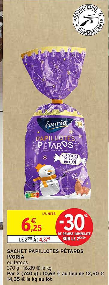 SACHET PAPILLOTES PÉTARDS IVORIA