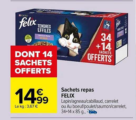 Sachets repas FELIX