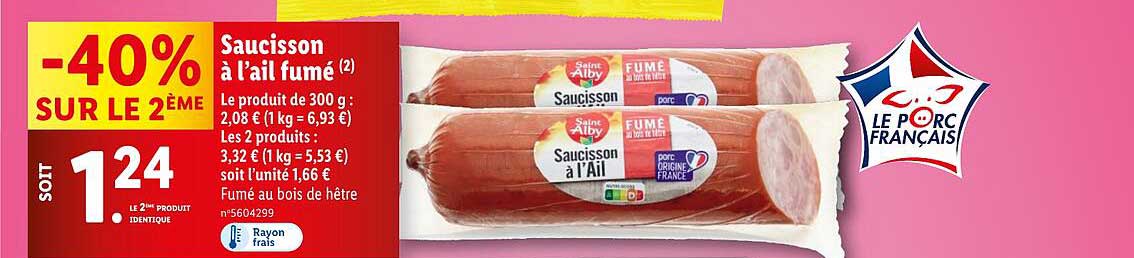 Saucisson à l'ail fumé