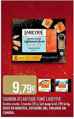 SAUMON ATLANTIQUE FUMÉ LABEYRIE