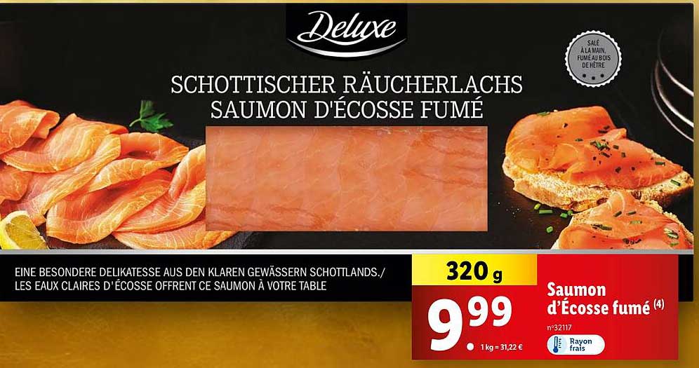 Saumon d'Écosse fumé