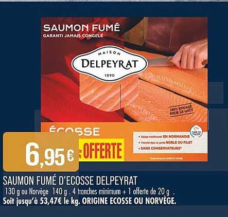 SAUMON FUMÉ D'ÉCOSSE DELPEYRAT