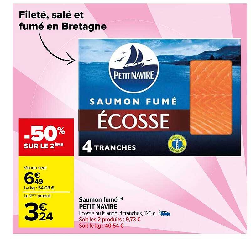 Saumon fumé ÉCOSSE 4 tranches