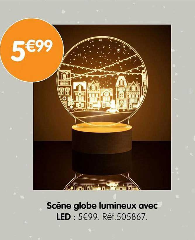 Scène globe lumineux avec LED