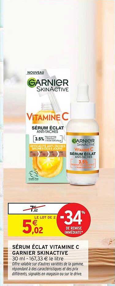 SÉRUM ÉCLAT VITAMINE C GARNIER SKINACTIVE