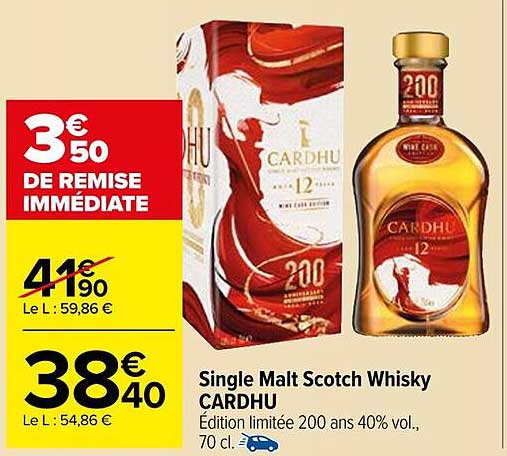 Single Malt Scotch Whisky CARDHU