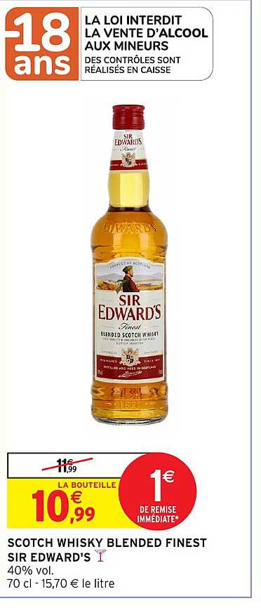 Sir Edward's Finest Scotch Whisky Blended