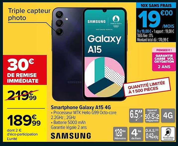 Smartphone Galaxy A15 4G