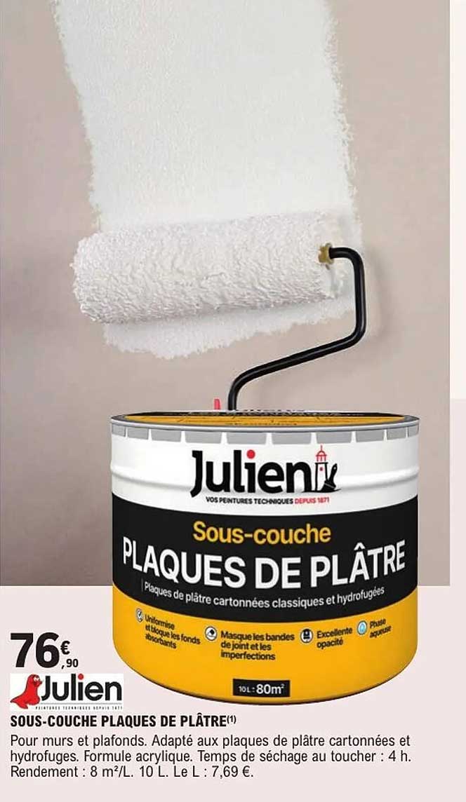 Sous-couche Plaques de plâtre